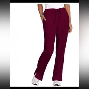 NWOT Fashion Seal Women's Drawstring Flare Cargo Pant/Fashion Poplin (Burgundy)
